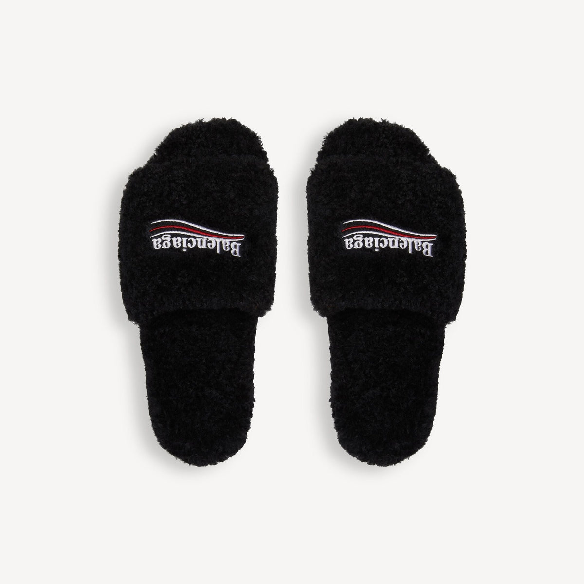 "Balenci" Fur Slides