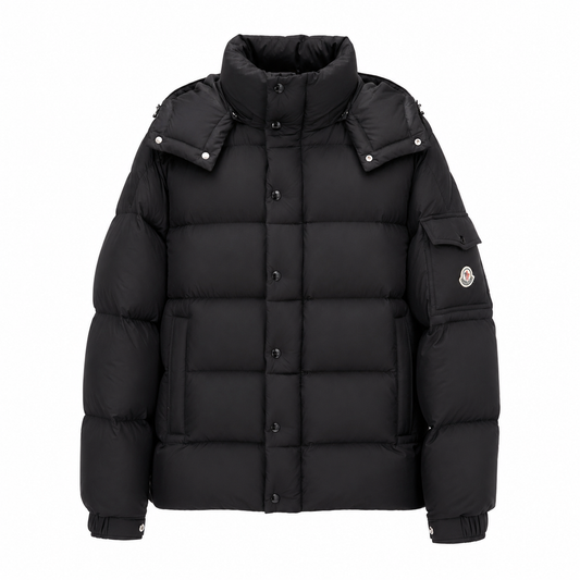 "MONC" MATT BLACK WINTER COAT